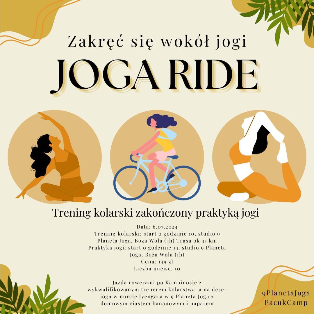 JOGA RIDE 06.07.2024 (sobota) -trening kolarski zakończony praktyką jogi