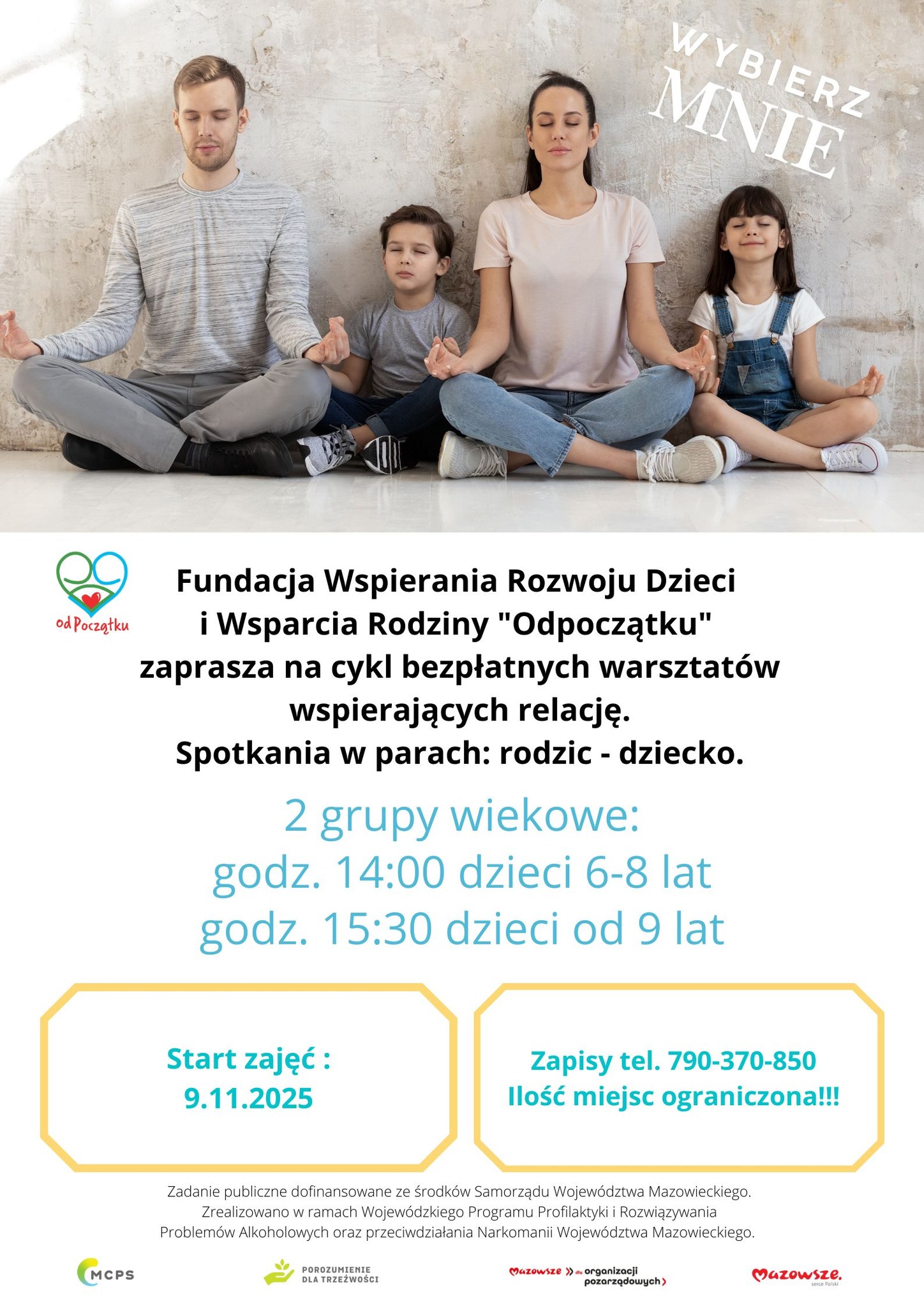 JOGA FAMILY – warsztaty wspierające relacje – rodzic & dziecko :)